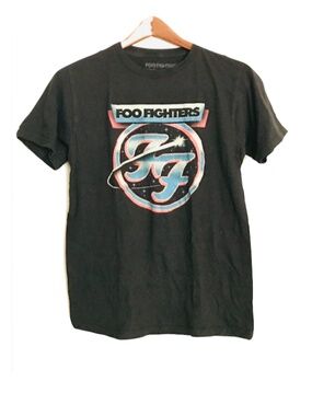2/$29 Foo Fighters band tee small black FF Space Crest t-shirt